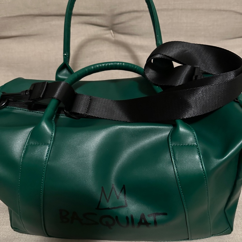 Basquiat Green Duffel Bag for Men - Picture 2 of 9